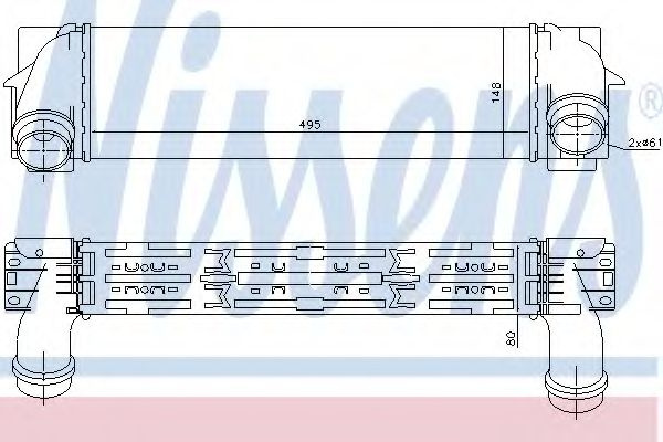 Intercooler, compresor BMW X3 (F25) (2010 - 2016) NISSENS 96440 piesa NOUA