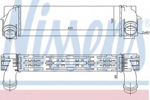 Intercooler, compresor BMW X3 (F25) (2010 - 2016) NISSENS 96440 piesa NOUA