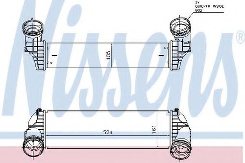 Intercooler, compresor BMW X5 (E70) (2007 - 2013) NISSENS 96364 piesa NOUA