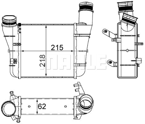 Intercooler, compresor (CI336000S MAH) AUDI