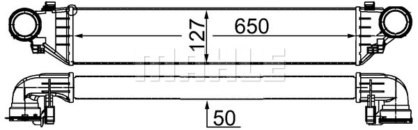 Intercooler, compresor (CI343000S MAHLE KNECHT) MERCEDES-BENZ