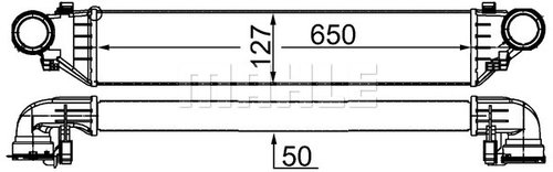 Intercooler, compresor (CI343000S MAHLE KNECHT) MERCEDES-BENZ