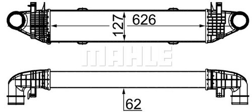 Intercooler, compresor (CI359000S MAH) MERCEDES-BENZ,MERCEDES-BENZ (BBDC)