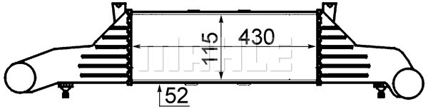 Intercooler, compresor (CI47000S MAHLE KNECHT) MERCEDES-BENZ