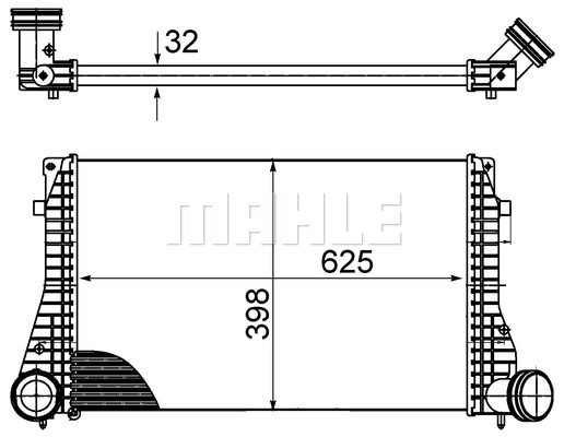 Intercooler, compresor (CI482000S MAHLE KNECHT) SEAT,VW