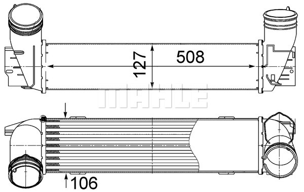 Intercooler, compresor (CI490000S MAHLE KNECHT) BMW