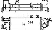 Intercooler, compresor (CI500000S MAHLE KNECHT) HY...