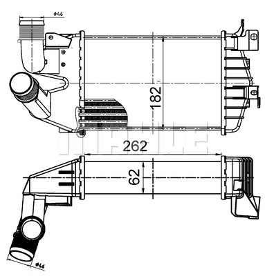 Intercooler, compresor (CI510000S MAHLE KNECHT) OPEL,VAUXHALL