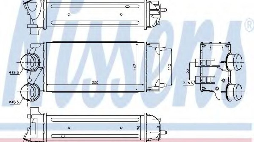 Intercooler, compresor CITROEN BERLINGO caroserie (B9) (2008 - 2016) NISSENS 96514 piesa NOUA