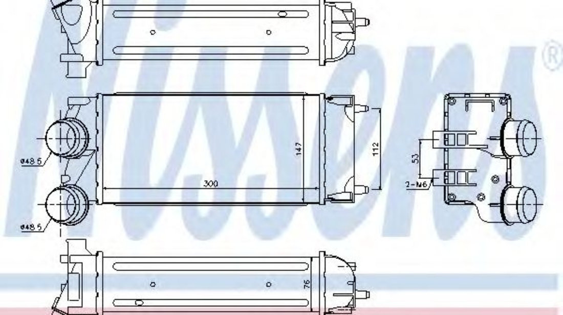 Intercooler, compresor CITROEN BERLINGO platou / sasiu (B9) (2008 - 2016) NISSENS 96514 piesa NOUA