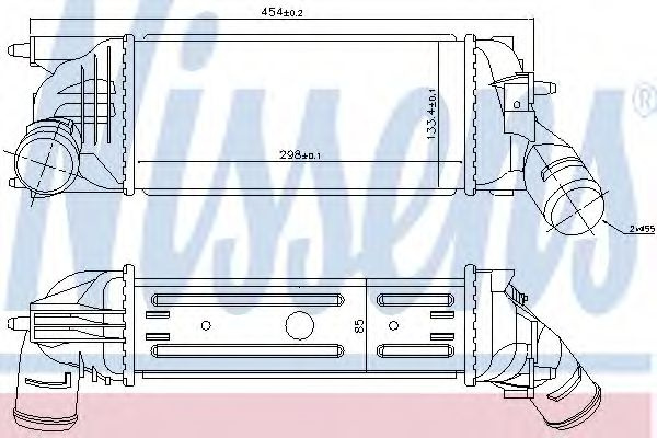 Intercooler, compresor CITROEN C5 II (RC) (2004 - 2016) NISSENS 96719 piesa NOUA