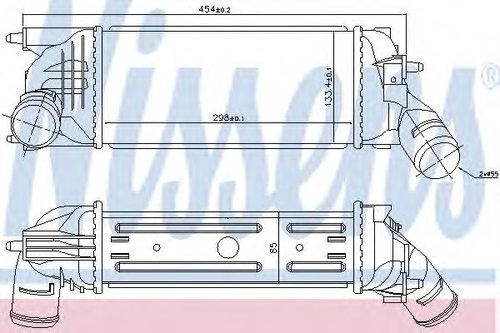 Intercooler, compresor CITROEN C5 II (RC) (2004 - 2016) NISSENS 96719 piesa NOUA