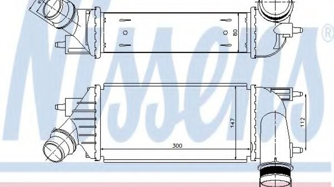 Intercooler, compresor CITROEN C8 (EA, EB) (2002 - 2016) NISSENS 96467 piesa NOUA