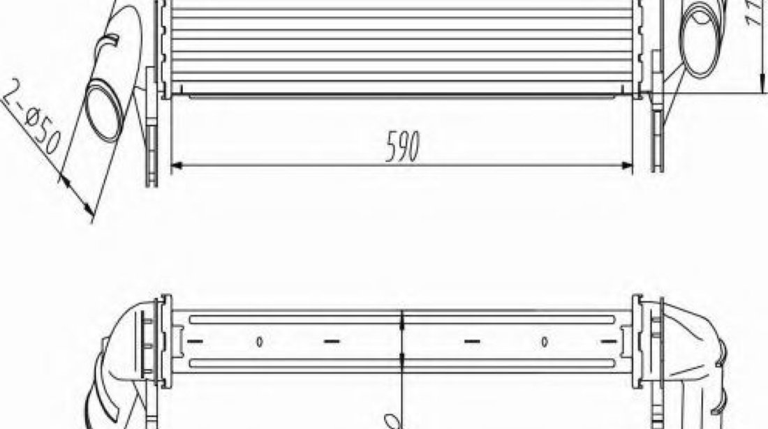 Intercooler, compresor DACIA LOGAN EXPRESS (FS) (2009 - 2016) NRF 30255 piesa NOUA