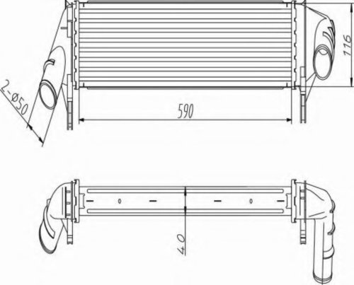 Intercooler, compresor DACIA LOGAN Pick-up (US) (2008 - 2016) NRF 30255 piesa NOUA