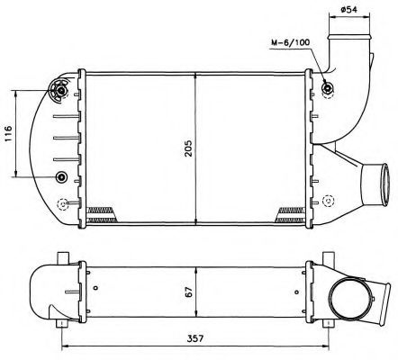 Intercooler, compresor FIAT BRAVA (182) (1995 - 2003) NRF 30134 piesa NOUA