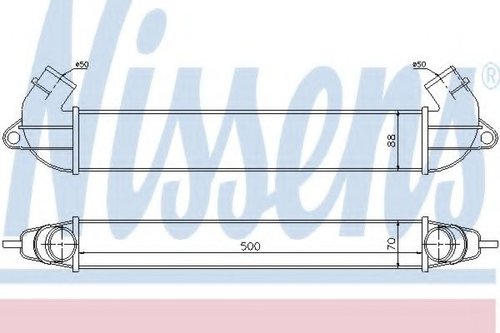 Intercooler, compresor FIAT DOBLO Microbus (223, 119) (2001 - 2016) NISSENS 96736 piesa NOUA