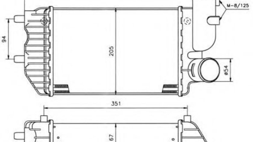 Intercooler, compresor FIAT DUCATO bus (230) (1994 - 2002) NRF 30066A piesa NOUA