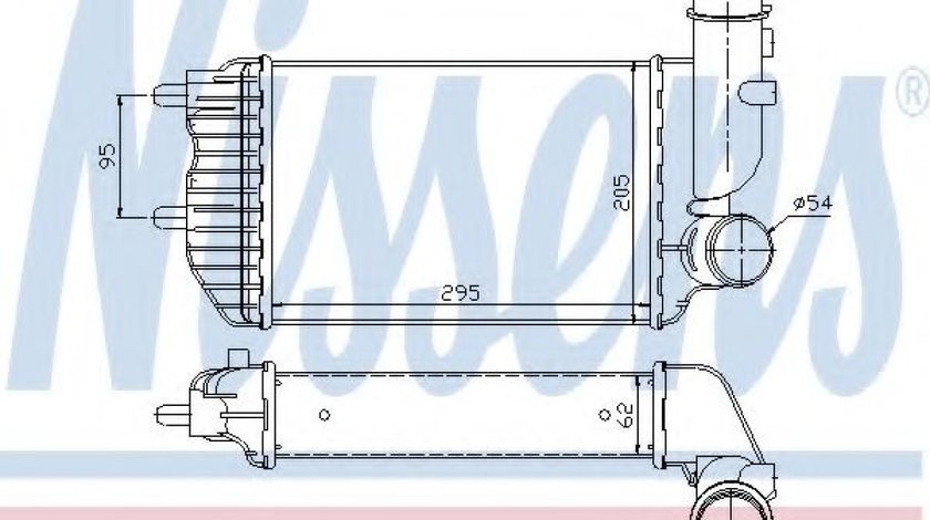 Intercooler, compresor FIAT DUCATO bus (230) (1994 - 2002) NISSENS 96889 piesa NOUA