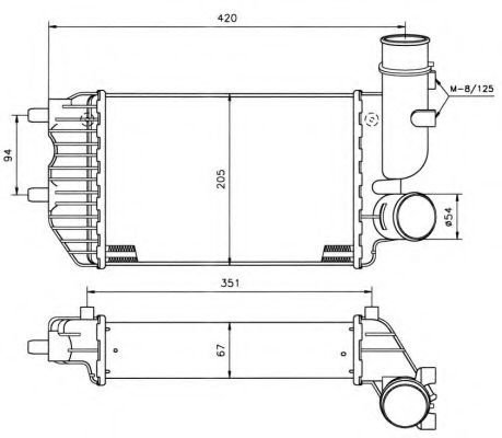 Intercooler, compresor FIAT DUCATO bus (244) (2002 - 2016) NRF 30066A piesa NOUA