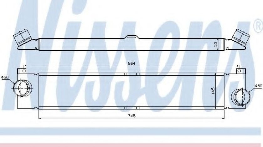 Intercooler, compresor FIAT DUCATO caroserie (250, 290) (2006 - 2016) NISSENS 96624 piesa NOUA