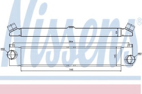 Intercooler, compresor FIAT DUCATO platou / sasiu (250, 290) (2006 - 2016) NISSENS 96623 piesa NOUA