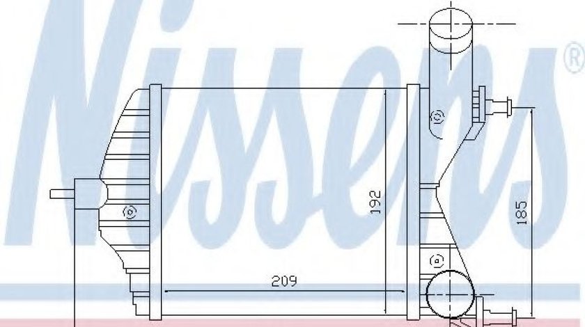 Intercooler, compresor FIAT PUNTO (188) (1999 - 2016) NISSENS 96703 piesa NOUA