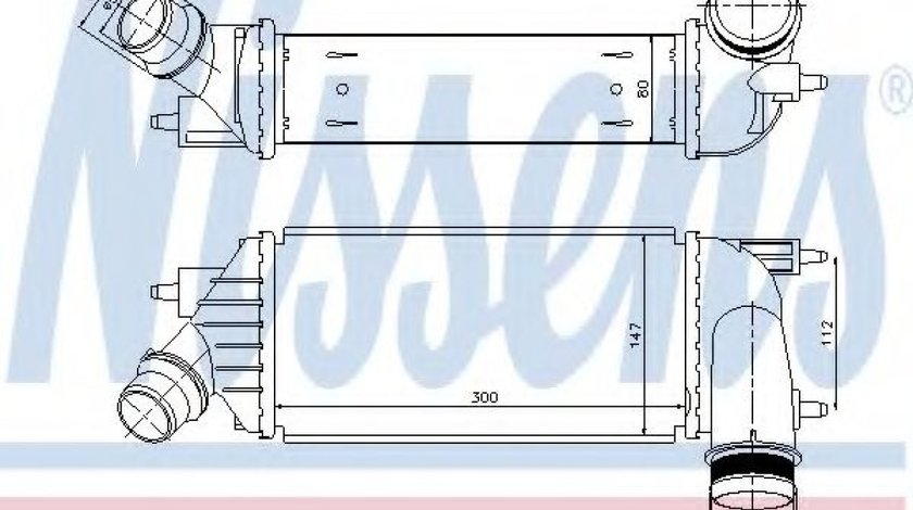 Intercooler, compresor FIAT SCUDO platou / sasiu (272, 270) (2007 - 2016) NISSENS 96467 piesa NOUA