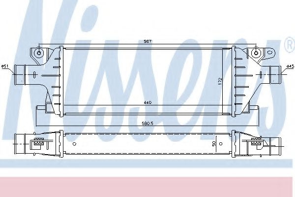 Intercooler, compresor FIAT SEDICI (FY) (2006 - 2016) NISSENS 96484 piesa NOUA