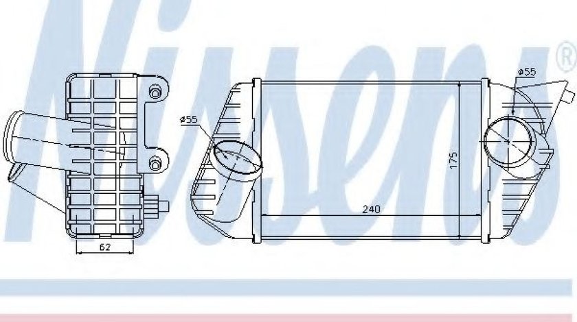 Intercooler, compresor FIAT STILO (192) (2001 - 2010) NISSENS 96700 piesa NOUA