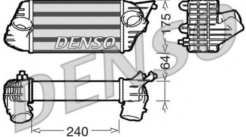 Intercooler, compresor FIAT STILO (192) (2001 - 2010) DENSO DIT09120 piesa NOUA