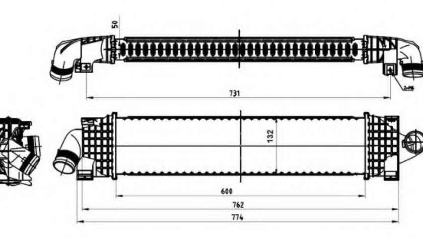 Intercooler, compresor FORD C-MAX (DM2) (2007 - 2016) NRF 30870 piesa NOUA