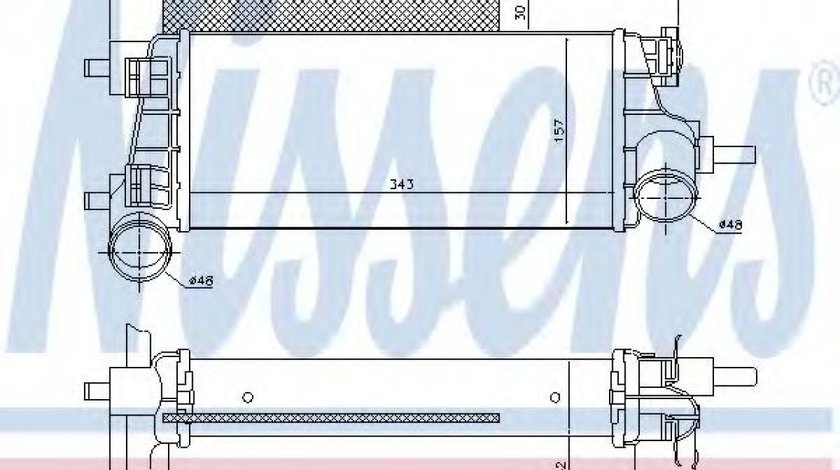 Intercooler, compresor FORD C-MAX II (DXA) (2010 - 2016) NISSENS 96490 piesa NOUA