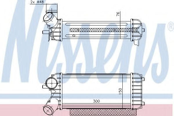 Intercooler, compresor FORD C-MAX II (DXA) (2010 - 2016) NISSENS 96491 piesa NOUA
