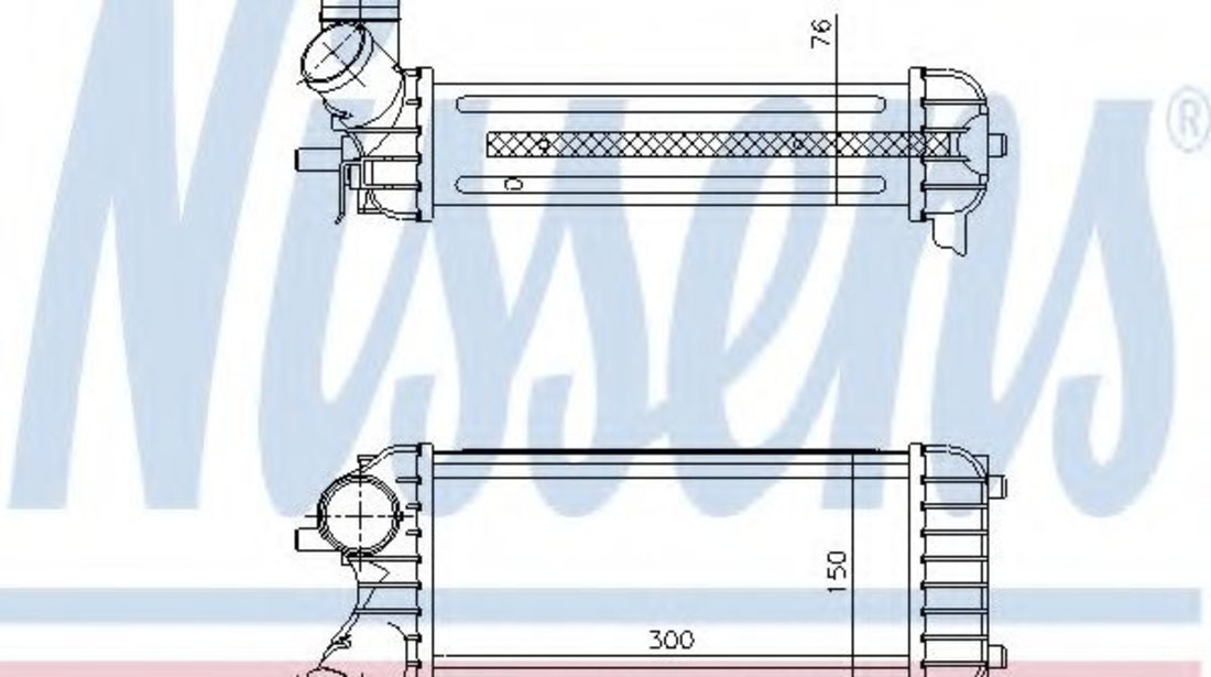 Intercooler, compresor FORD C-MAX II (DXA) (2010 - 2016) NISSENS 96491 piesa NOUA