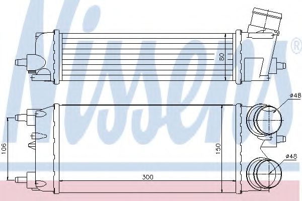Intercooler, compresor FORD ECOSPORT (2011 - 2016) NISSENS 96553 piesa NOUA