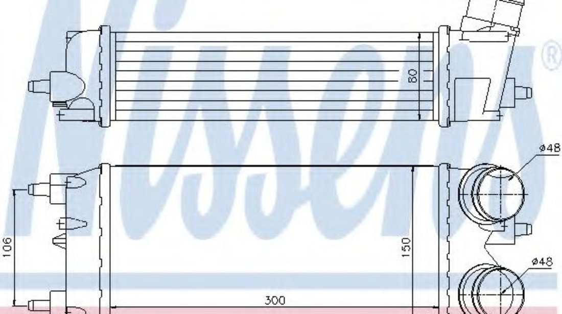 Intercooler, compresor FORD FIESTA VI (2008 - 2016) NISSENS 96553 piesa NOUA