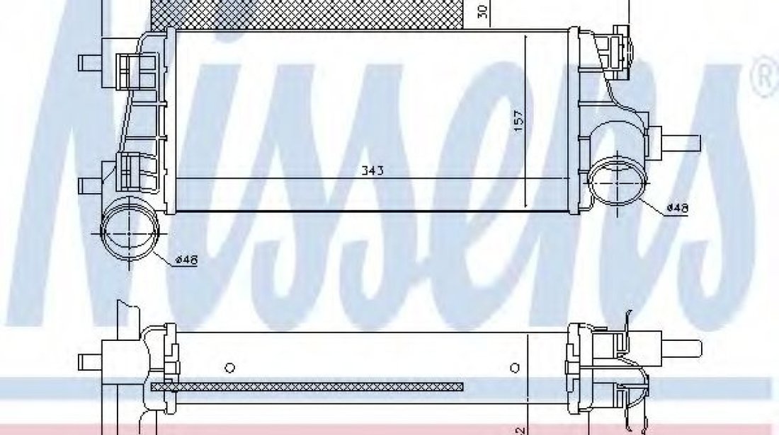 Intercooler, compresor FORD GRAND C-MAX (DXA) (2010 - 2016) NISSENS 96490 piesa NOUA