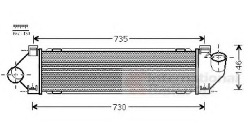 Intercooler, compresor FORD MONDEO IV (BA7) (2007 - 2016) VAN WEZEL 18004480 piesa NOUA