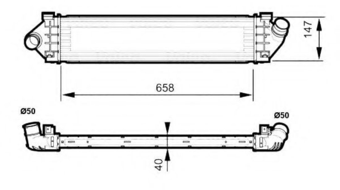 Intercooler, compresor FORD MONDEO IV Limuzina (BA7) (2007 - 2016) NRF 30515 piesa NOUA