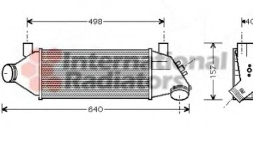 Intercooler, compresor FORD TRANSIT bus (FD, FB, FS, FZ, FC) (2000 - 2006) VAN WEZEL 18004315 piesa NOUA