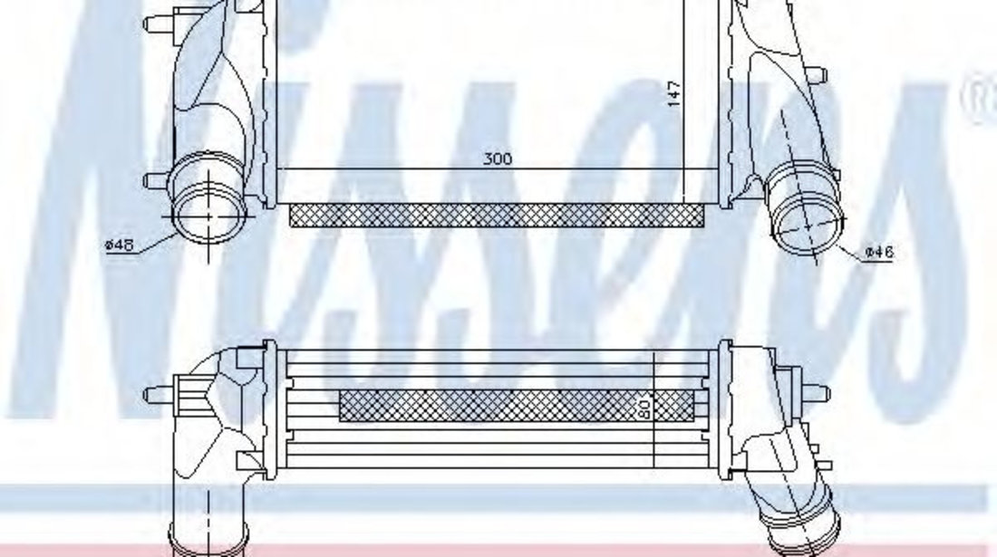 Intercooler, compresor FORD TRANSIT COURIER caroserie (2014 - 2016) NISSENS 96498 piesa NOUA