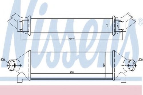 Intercooler, compresor FORD TRANSIT platou / sasiu (FM, FN) (2000 - 2006) NISSENS 96732 piesa NOUA