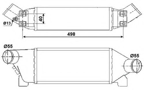 Intercooler, compresor FORD TRANSIT platou / sasiu (FM, FN) (2000 - 2006) NRF 30259 piesa NOUA