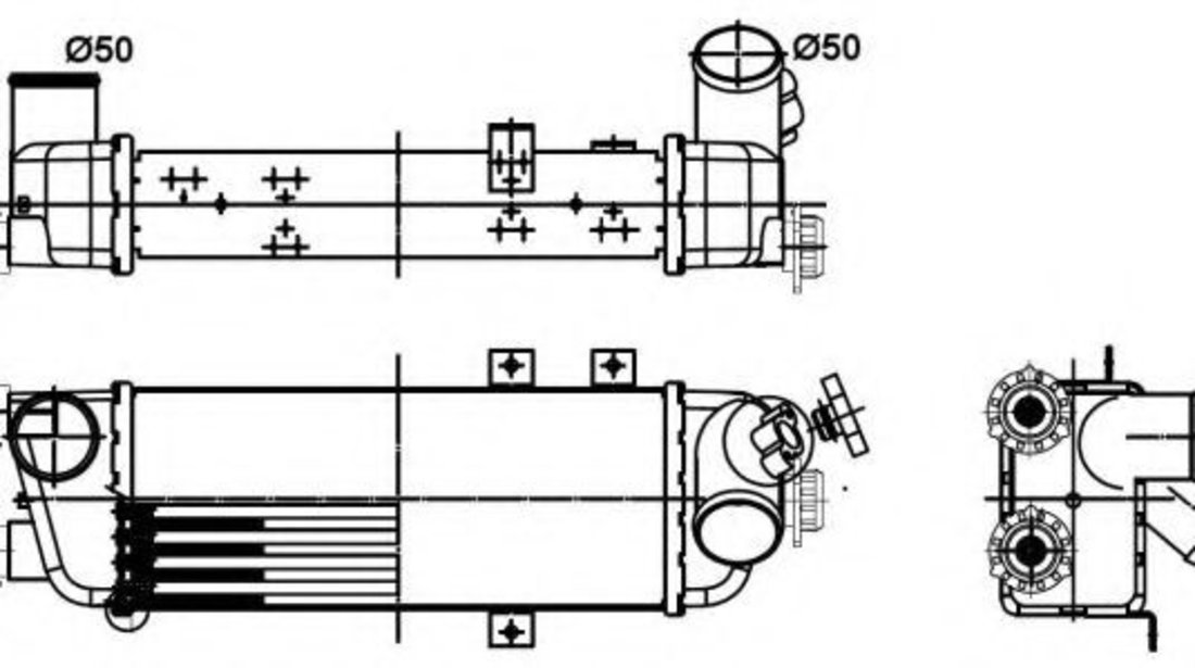 Intercooler, compresor KIA CEED Hatchback (ED) (2006 - 2012) NRF 30305 piesa NOUA