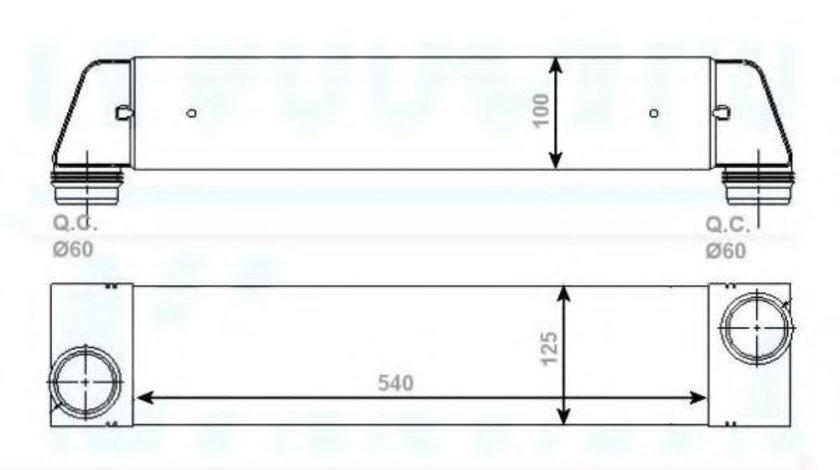 Intercooler, compresor LAND ROVER RANGE ROVER III (LM) (2002 - 2012) NRF 30528 piesa NOUA