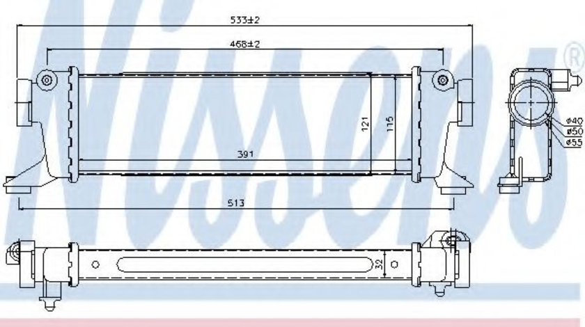 Intercooler, compresor MERCEDES A-CLASS (W168) (1997 - 2004) NISSENS 96782 piesa NOUA