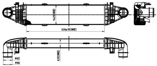 Intercooler, compresor MERCEDES C-CLASS T-Model (S204) (2007 - 2014) NRF 30315 piesa NOUA