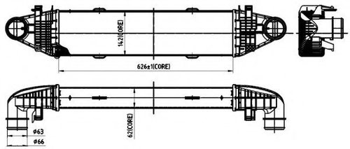 Intercooler, compresor MERCEDES C-CLASS T-Model (S204) (2007 - 2014) NRF 30315 piesa NOUA