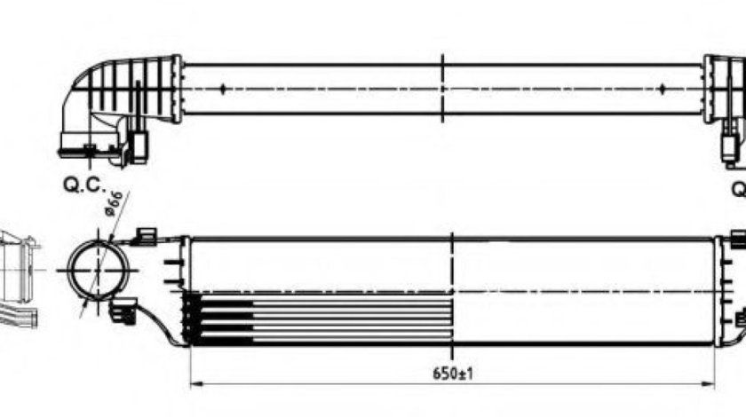 Intercooler, compresor MERCEDES C-CLASS (W203) (2000 - 2007) NRF 30164A piesa NOUA